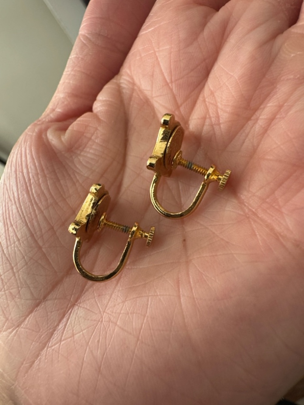 Celine Vintage Triomphe Clip On Earrings - Picture 4 of 5